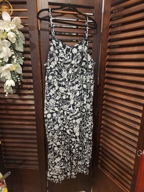 Knox Rose Black & White Floral Jumpsuit Romper